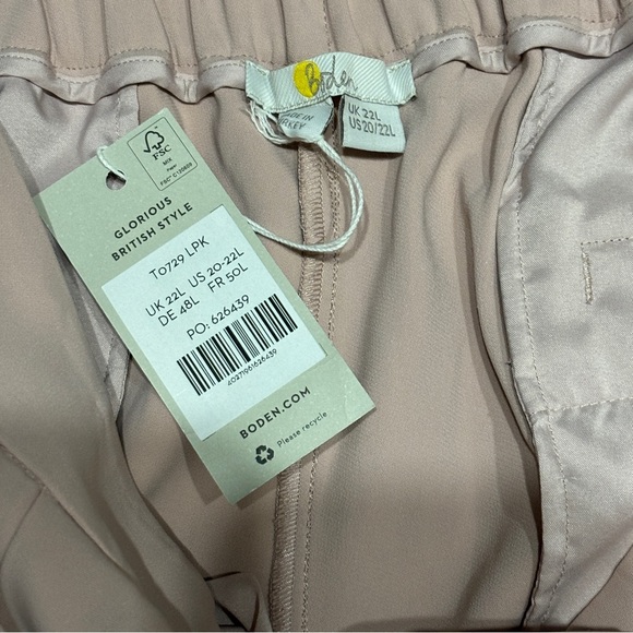 NWT Boden Albemarle Pull On Straight Leg Dress Pants MilkshakeTall - Picture 6 of 8